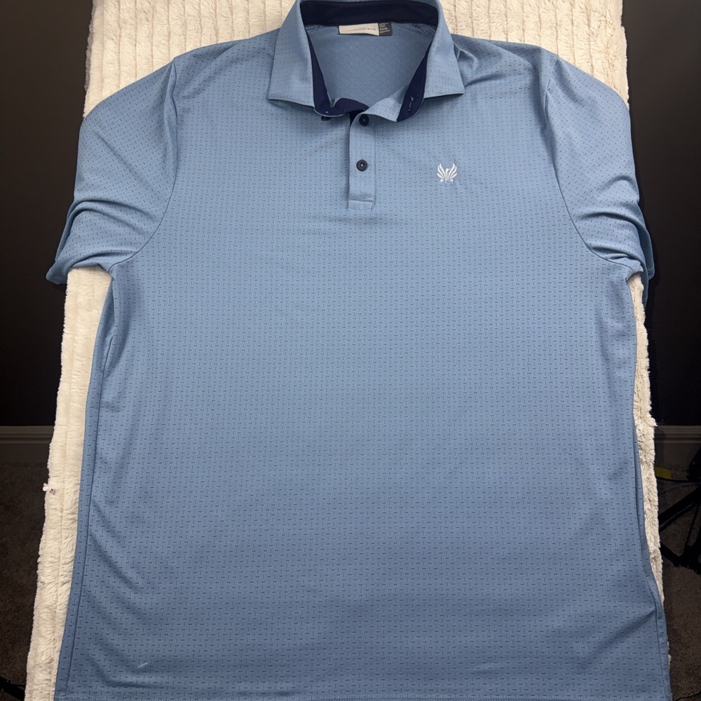 KJUS Polo Shirt Mens XL 54 Blue Comfort Fit Golf Performance Stretch Phoenician